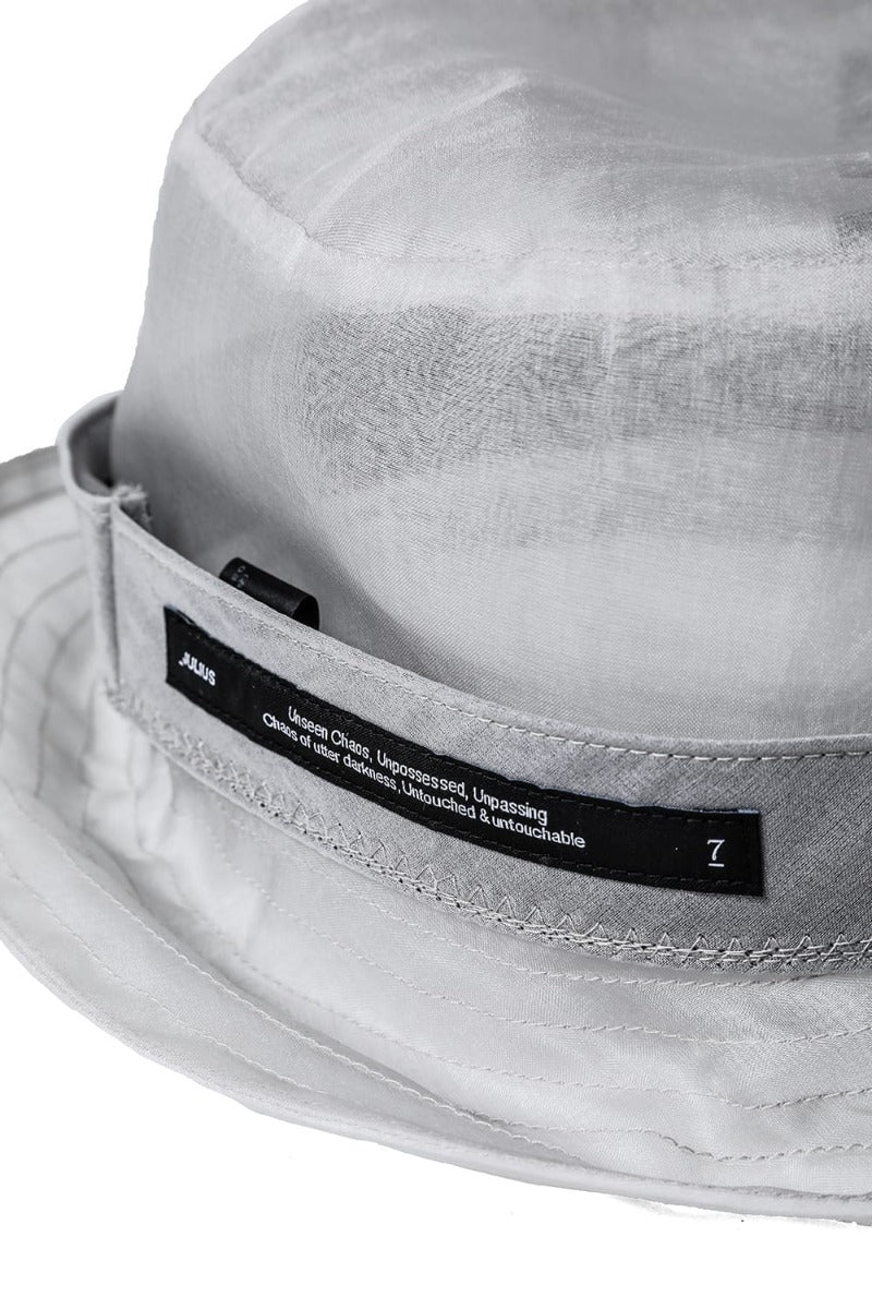 Silk Washed Organdie Bucket Hat  Plaster