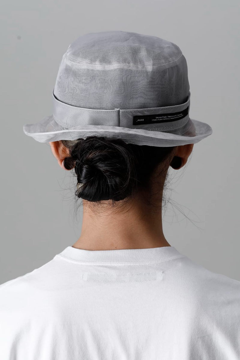 Silk Washed Organdie Bucket Hat  Plaster