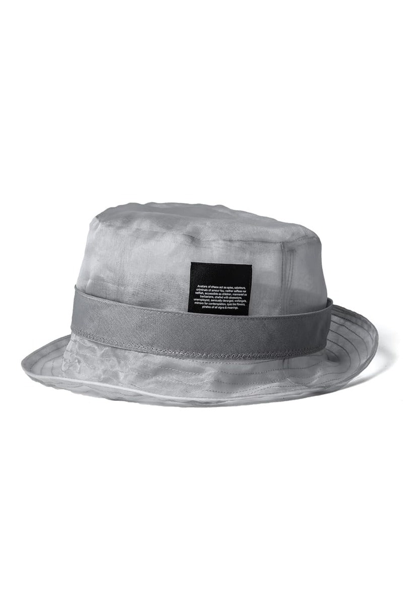 Silk Washed Organdie Bucket Hat  Plaster