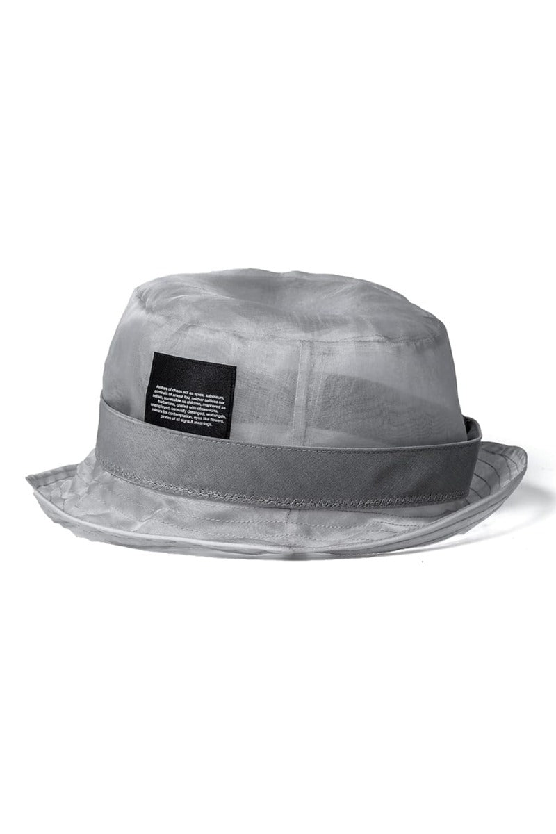 Silk Washed Organdie Bucket Hat  Plaster