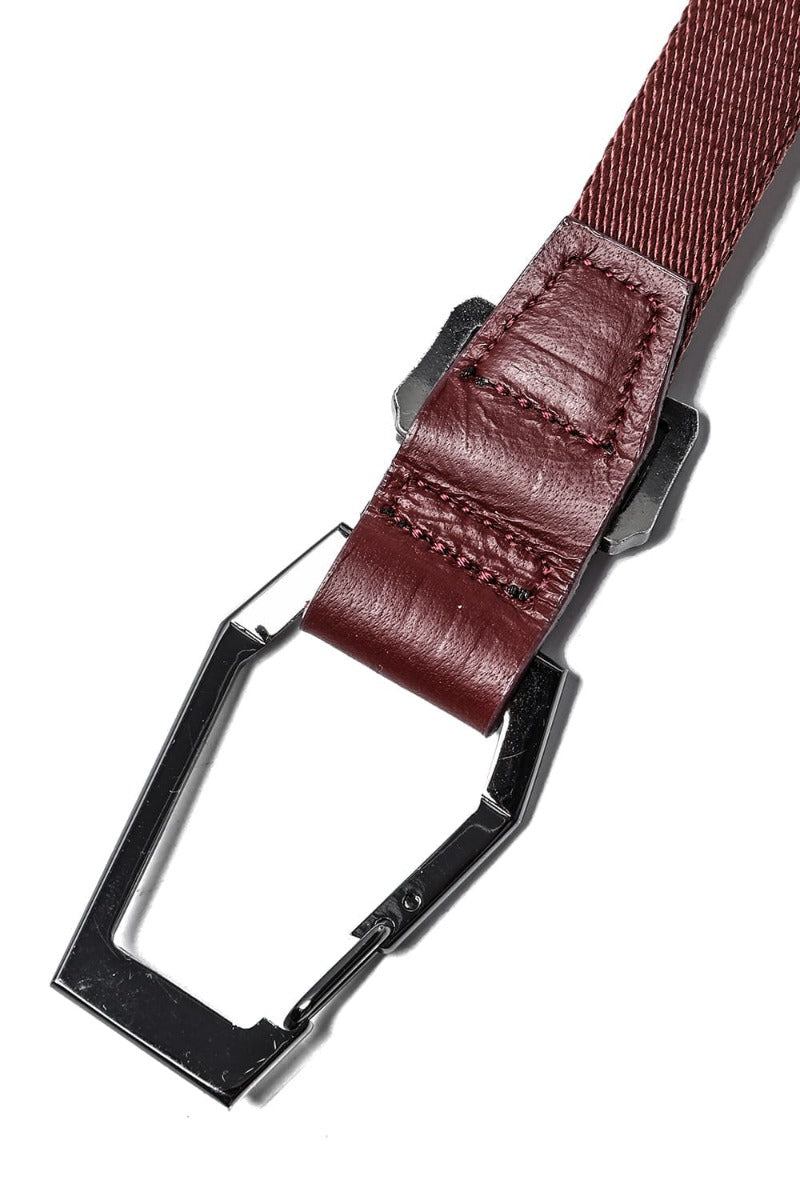 Nylon Tape Carabiner Belt Bordeaux