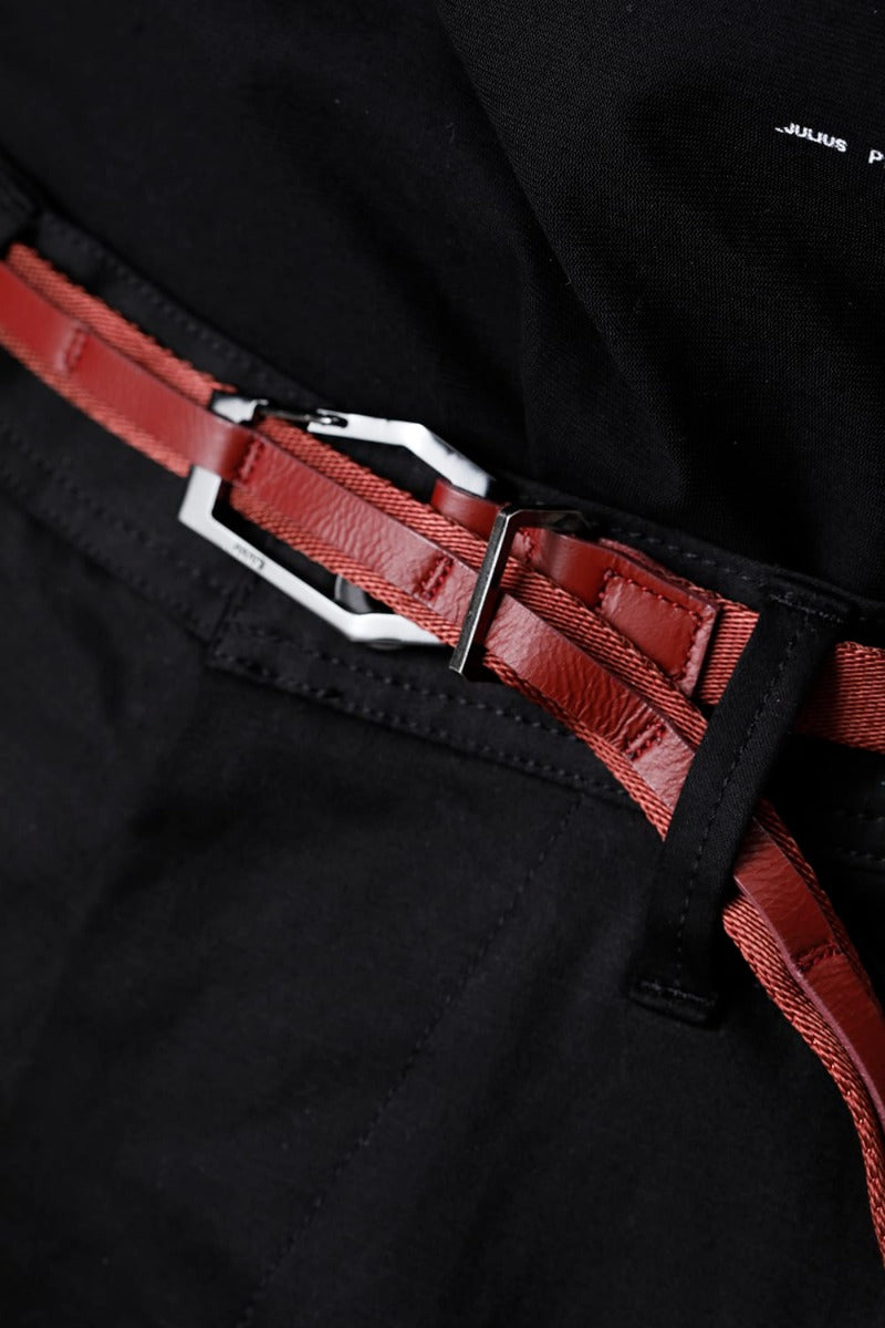 Nylon Tape Carabiner Belt Bordeaux