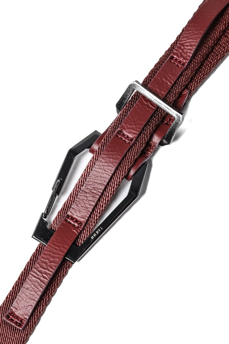 Nylon Tape Carabiner Belt Bordeaux