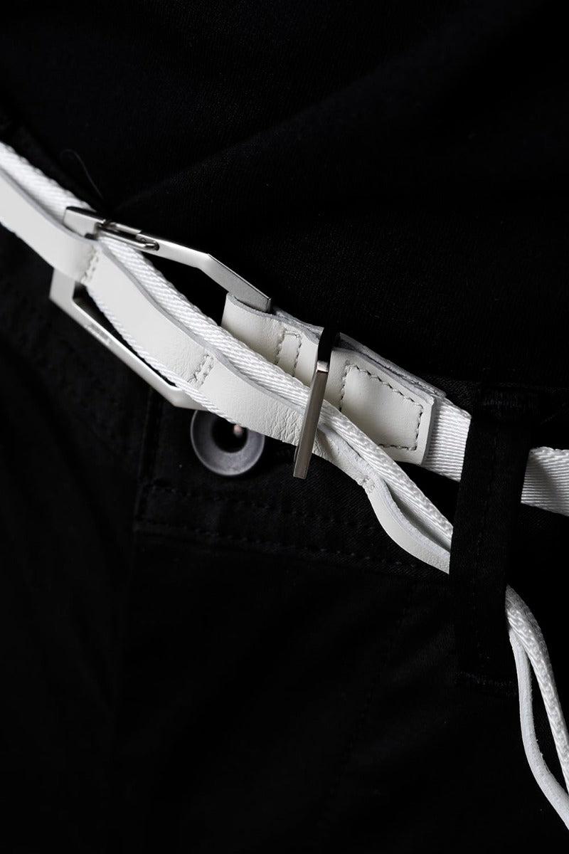 Nylon Tape Carabiner Belt Off White