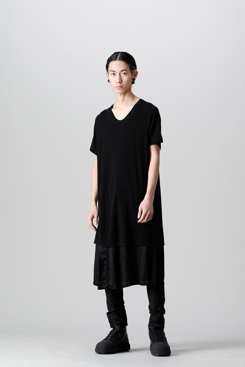 Cupro Ripple Layered T-shirt