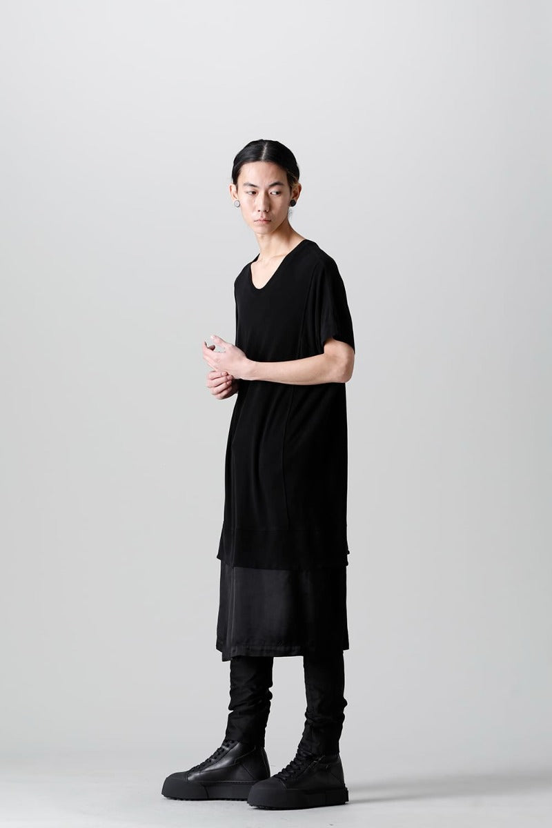 Cupro Ripple Layered T-shirt