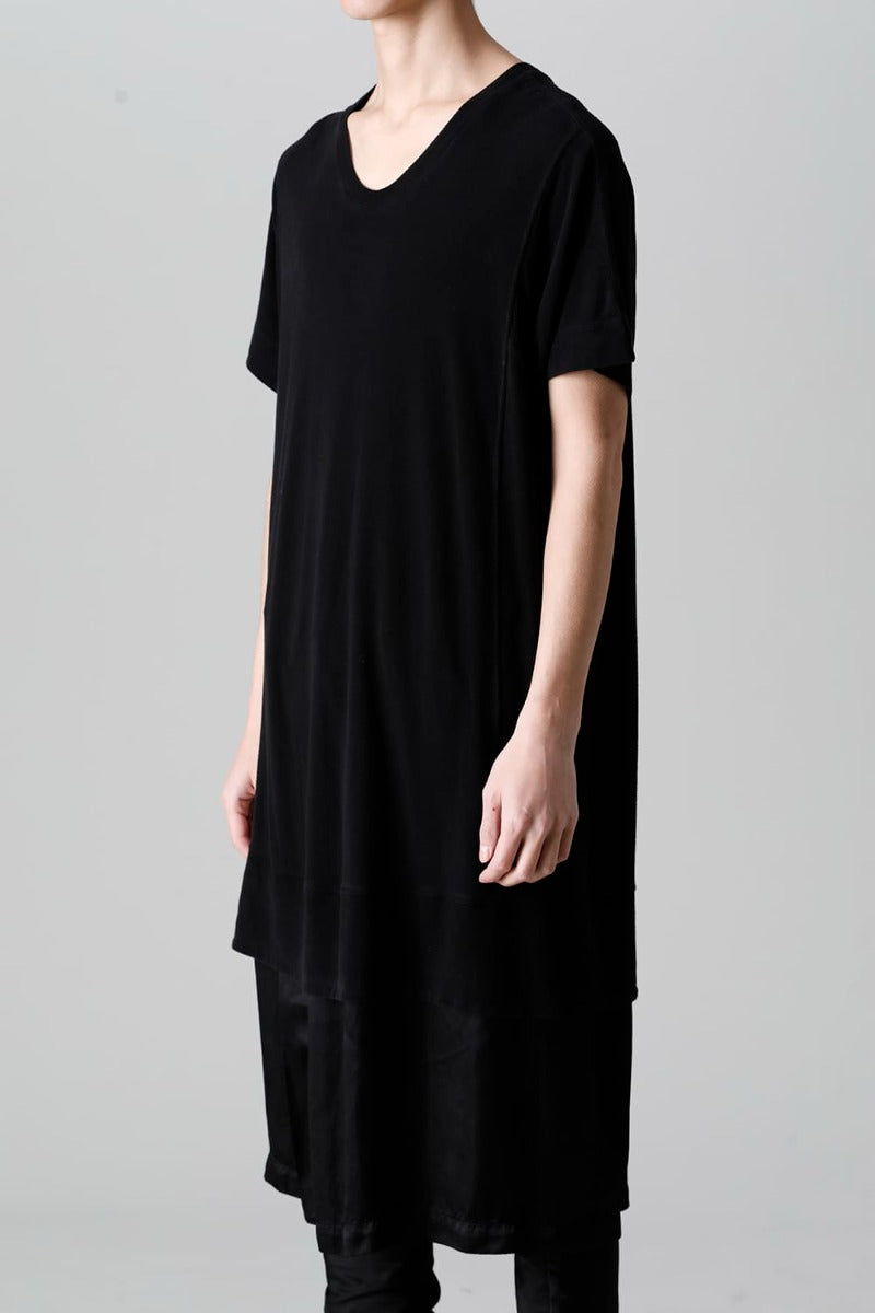 Cupro Ripple Layered T-shirt