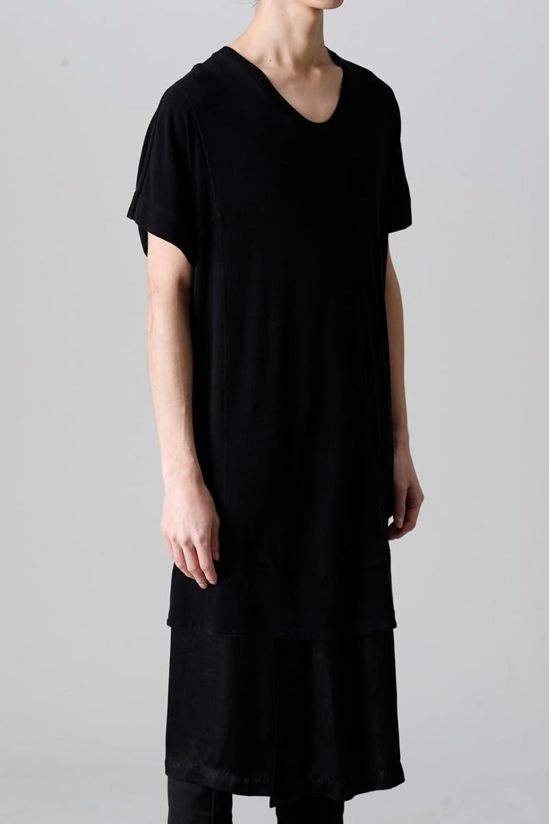 Cupro Ripple Layered T-shirt