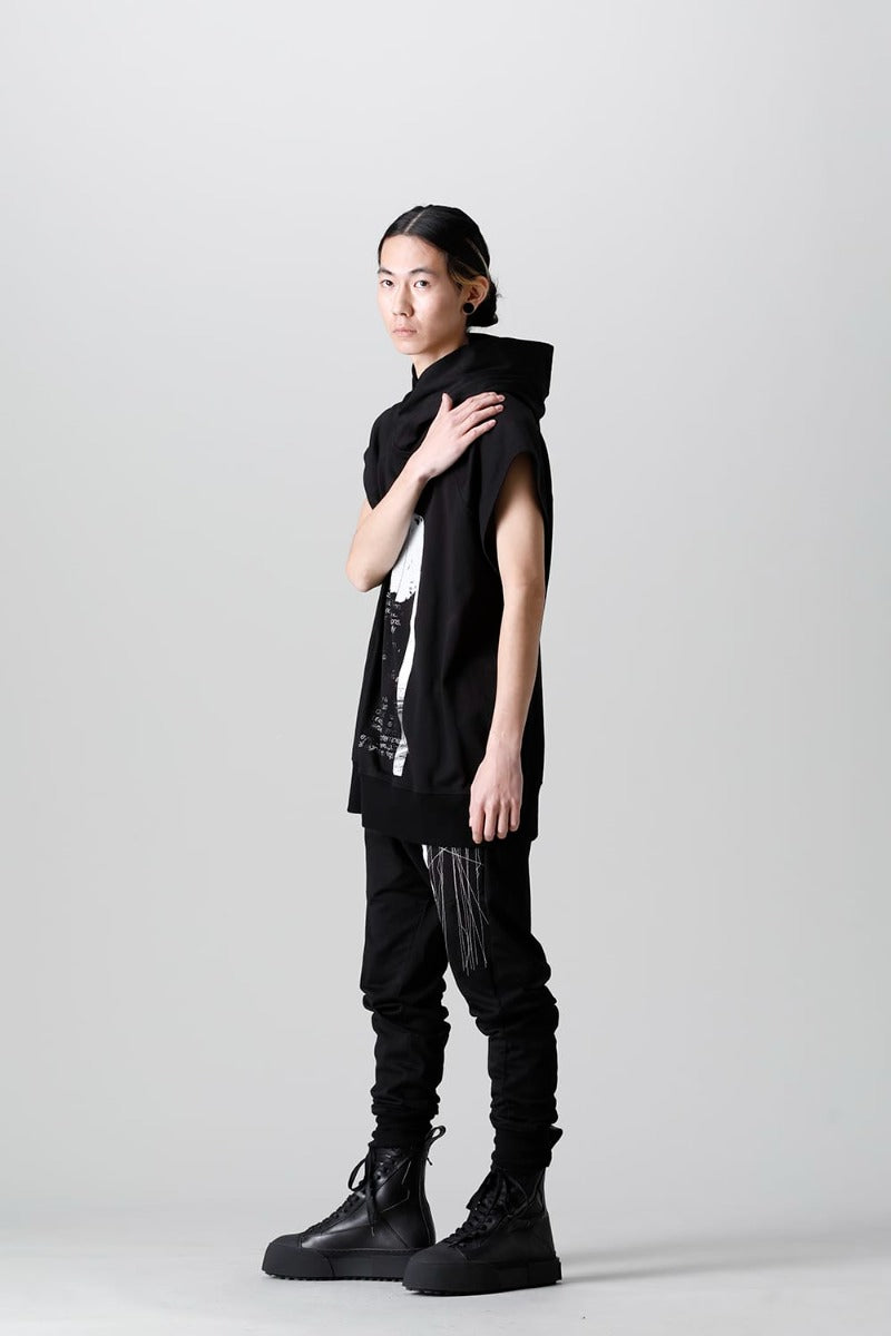 Cotton Sweat Sleeveless Hoodie