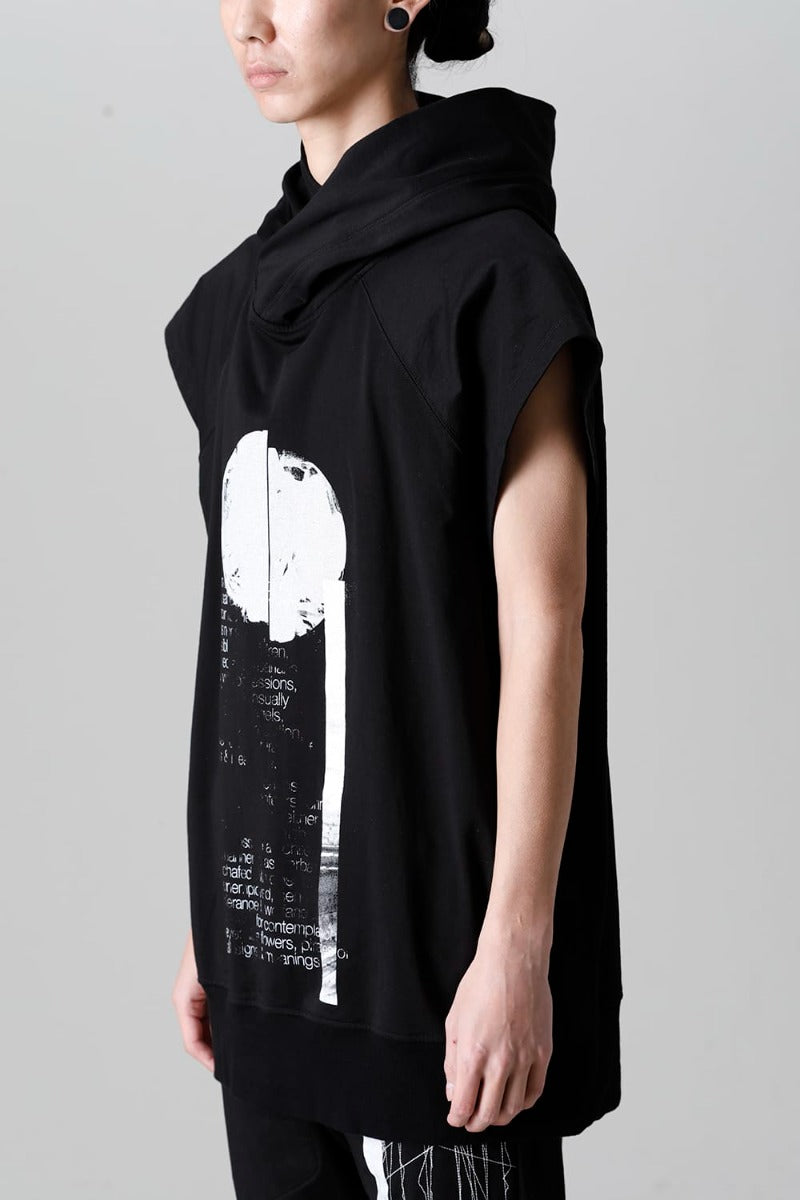 Cotton Sweat Sleeveless Hoodie