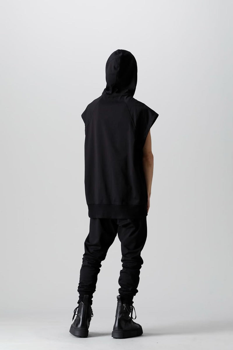 Cotton Sweat Sleeveless Hoodie