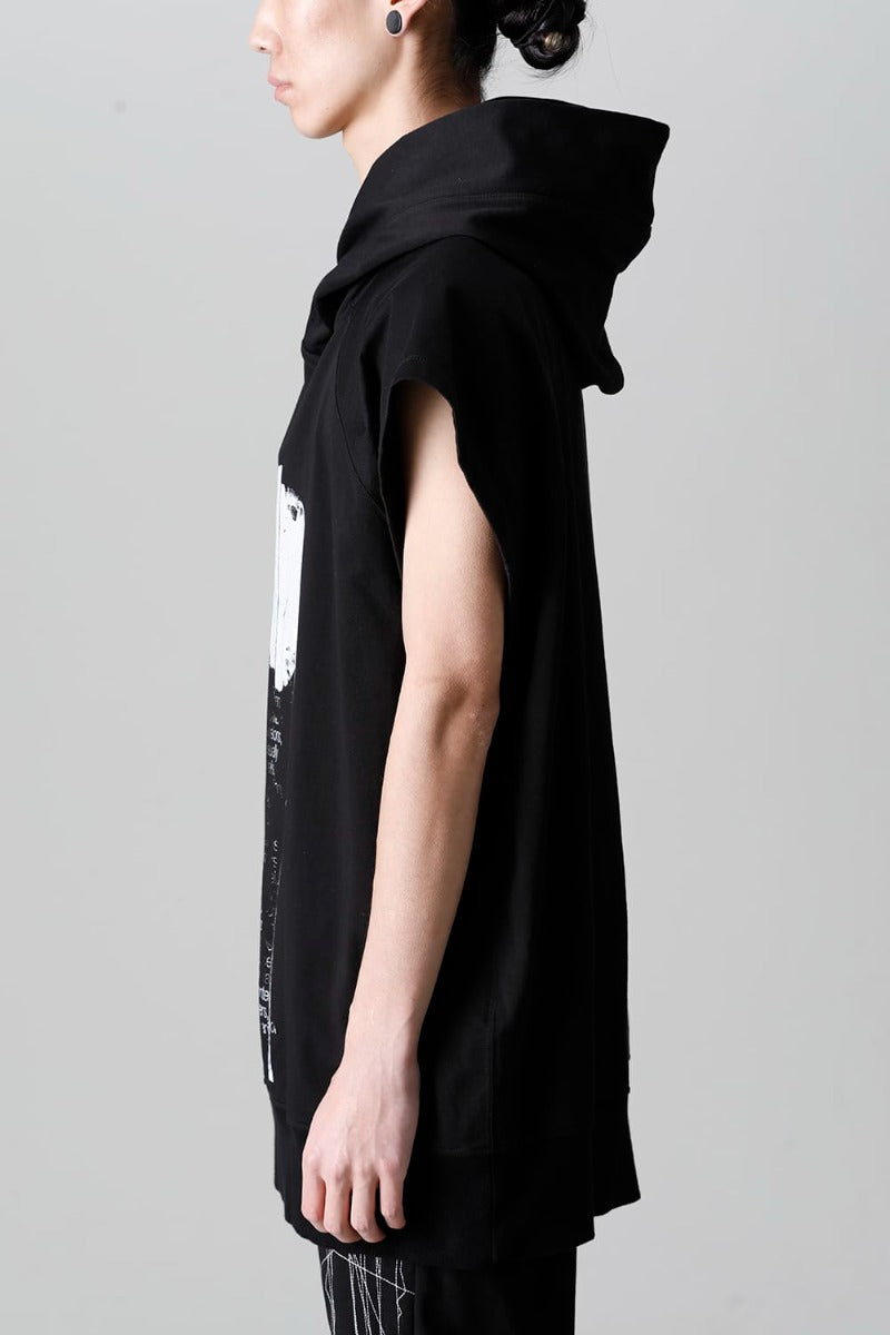 Cotton Sweat Sleeveless Hoodie