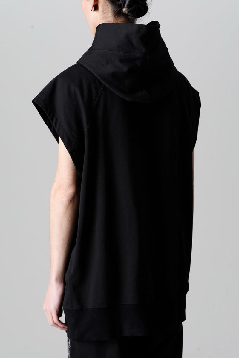 Cotton Sweat Sleeveless Hoodie