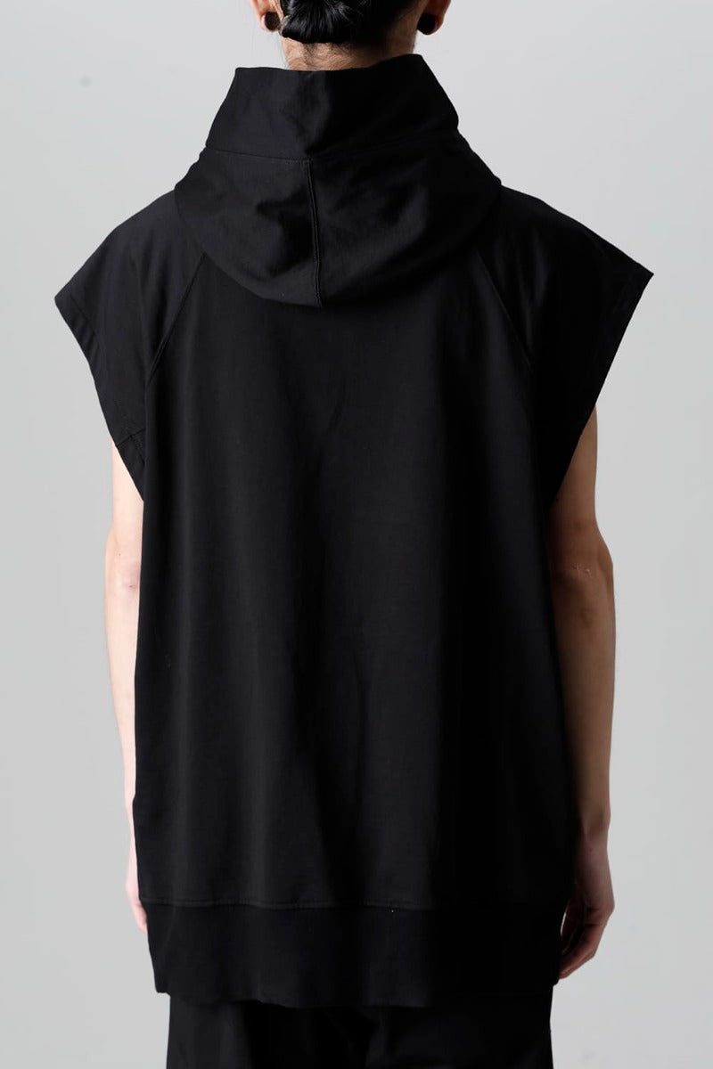 Cotton Sweat Sleeveless Hoodie