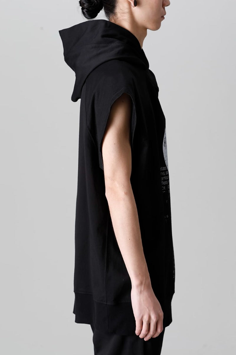 Cotton Sweat Sleeveless Hoodie