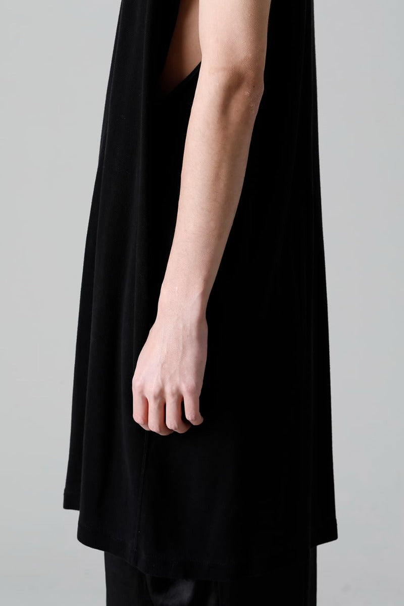 Cupro Ripple Sleeveless Shirt