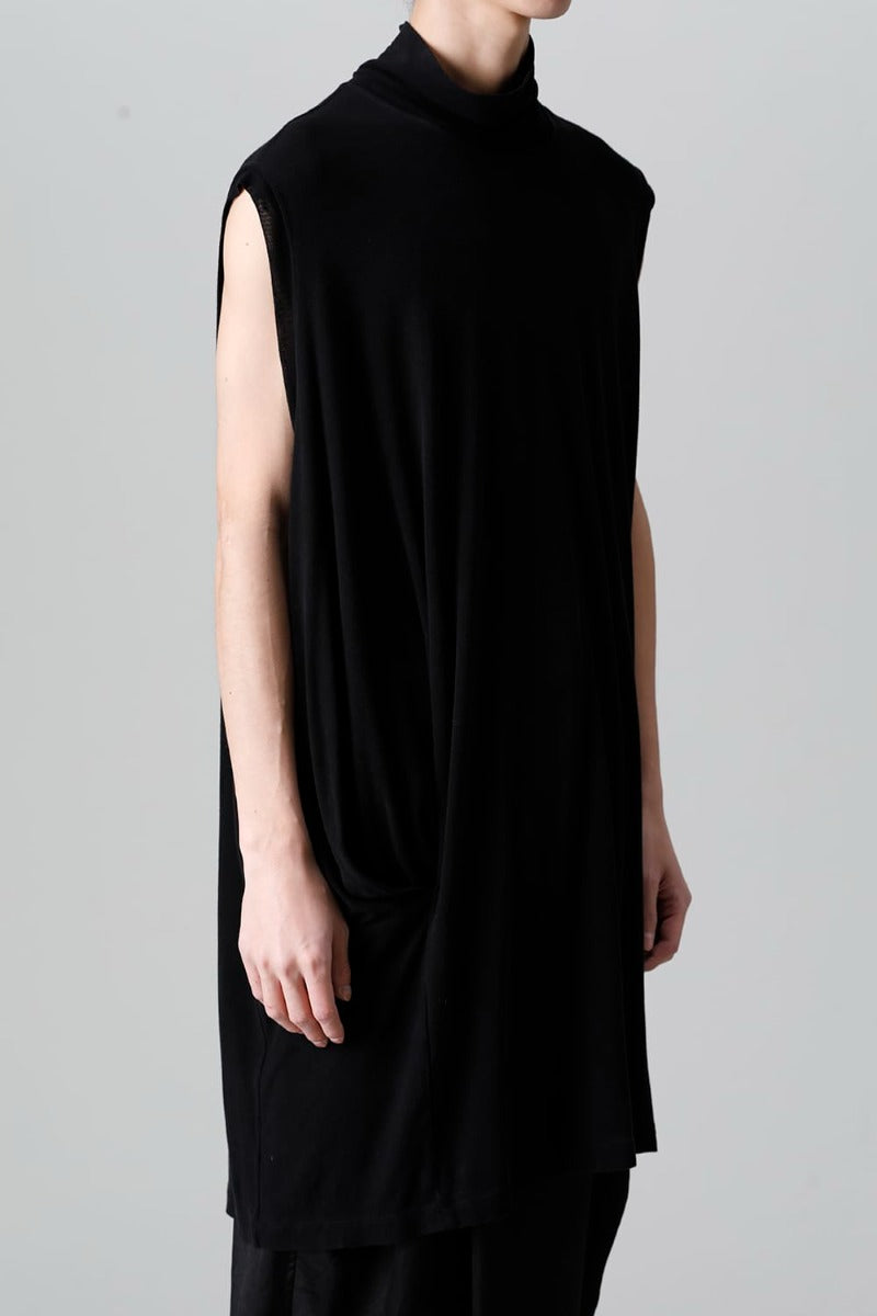 Cupro Ripple Sleeveless Shirt