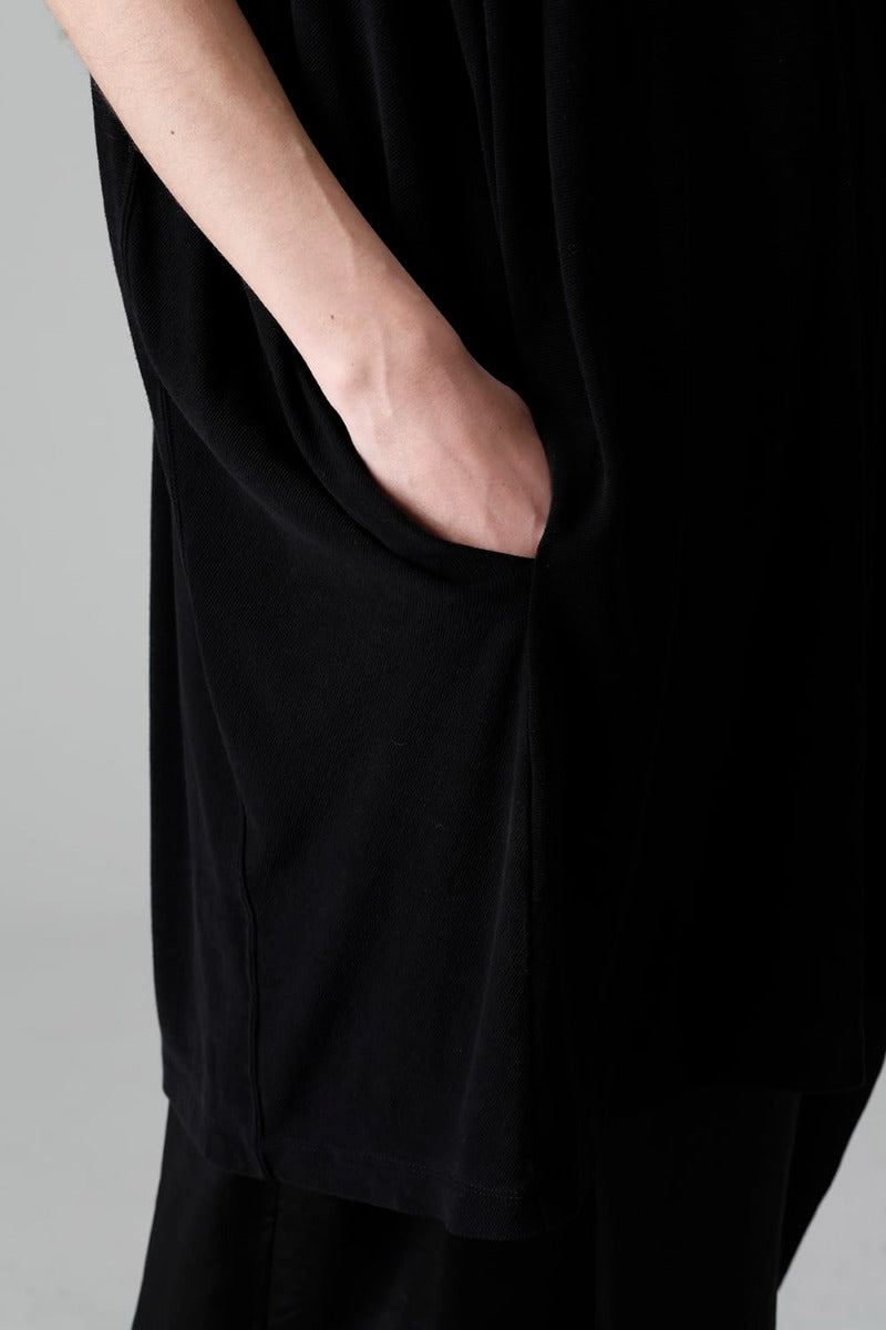 Cupro Ripple Sleeveless Shirt