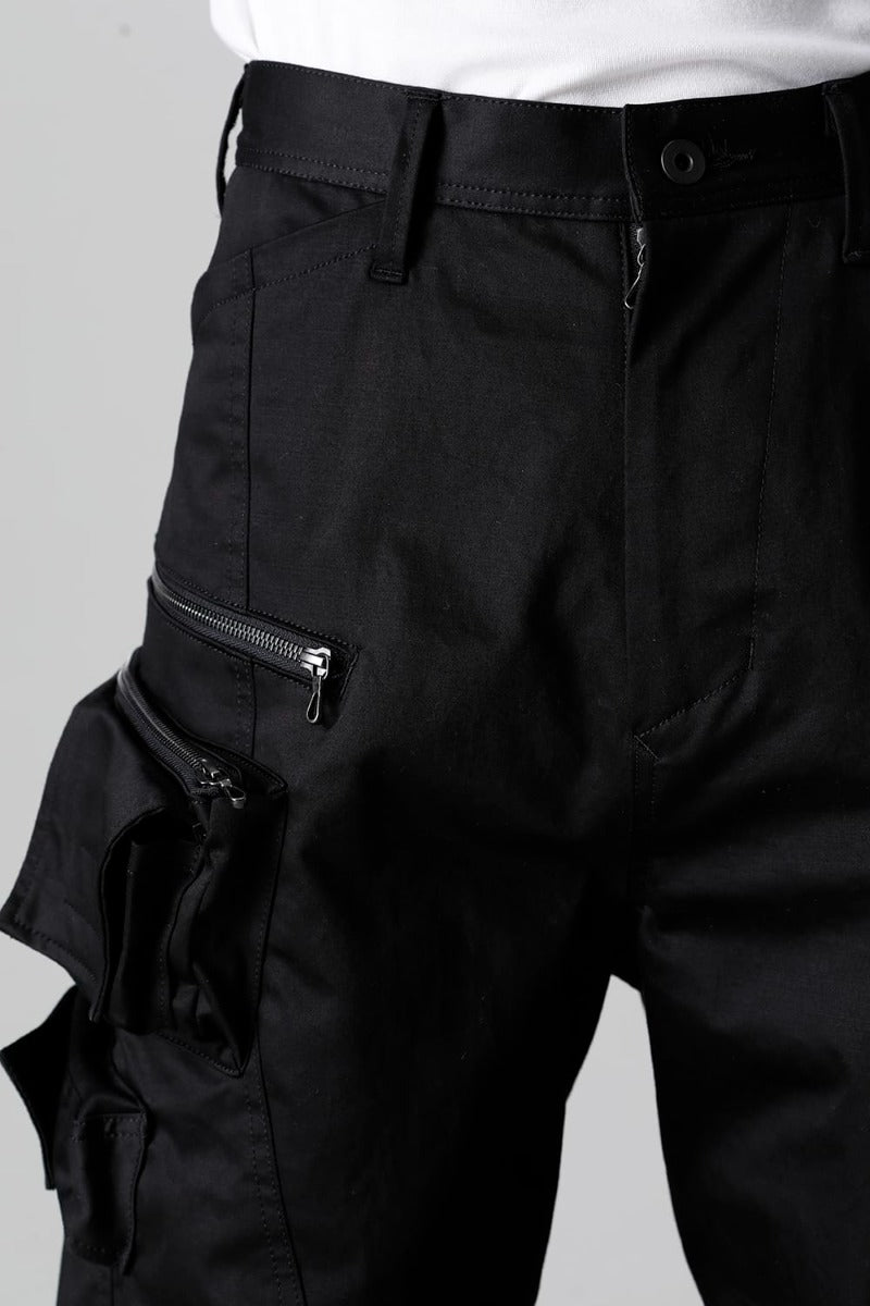 Cotton Stretch Satin Cargo Pants