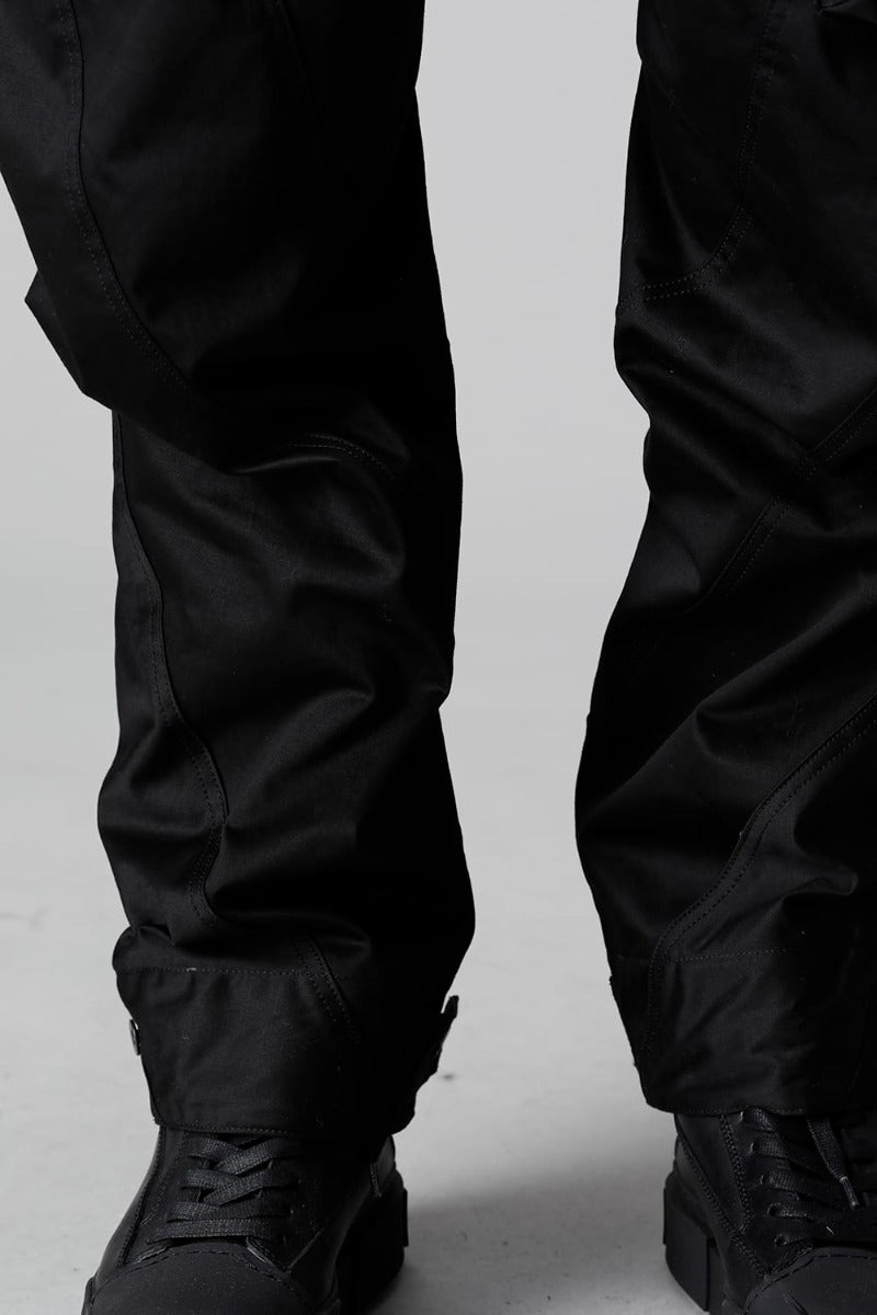 Cotton Stretch Satin Cargo Pants