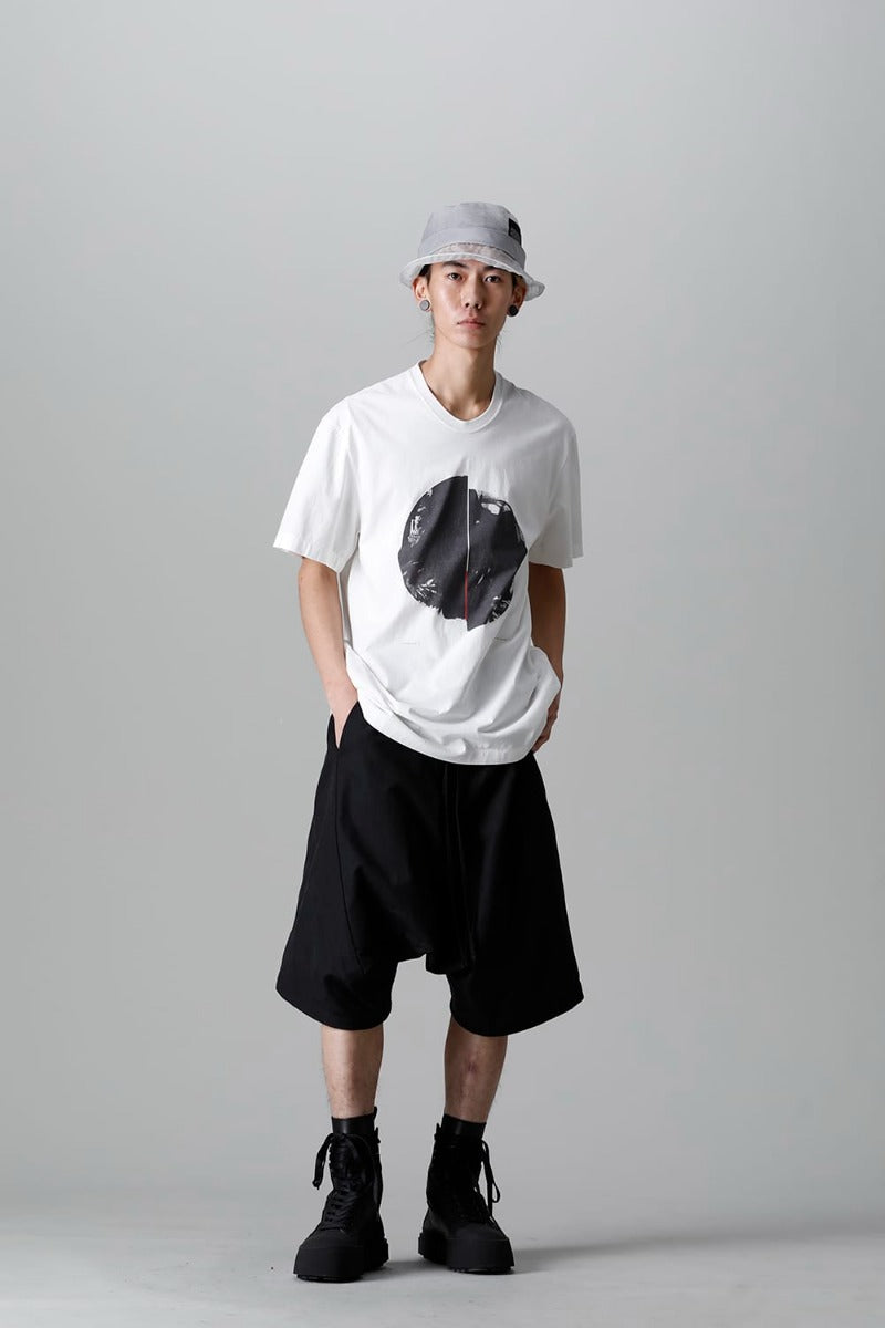 Nylon/Cotton Grosgrain Sarrouel Shorts
