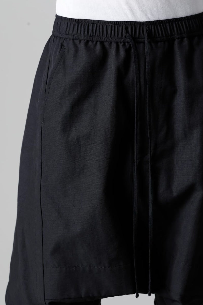 Nylon/Cotton Grosgrain Sarrouel Shorts