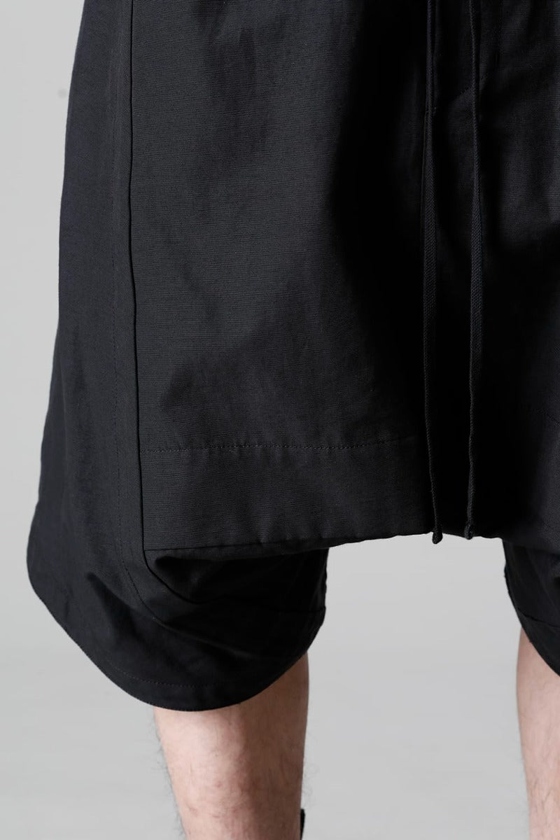 Nylon/Cotton Grosgrain Sarrouel Shorts