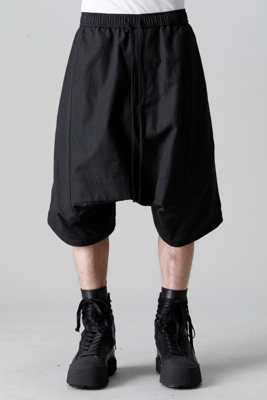 Nylon/Cotton Grosgrain Sarrouel Shorts