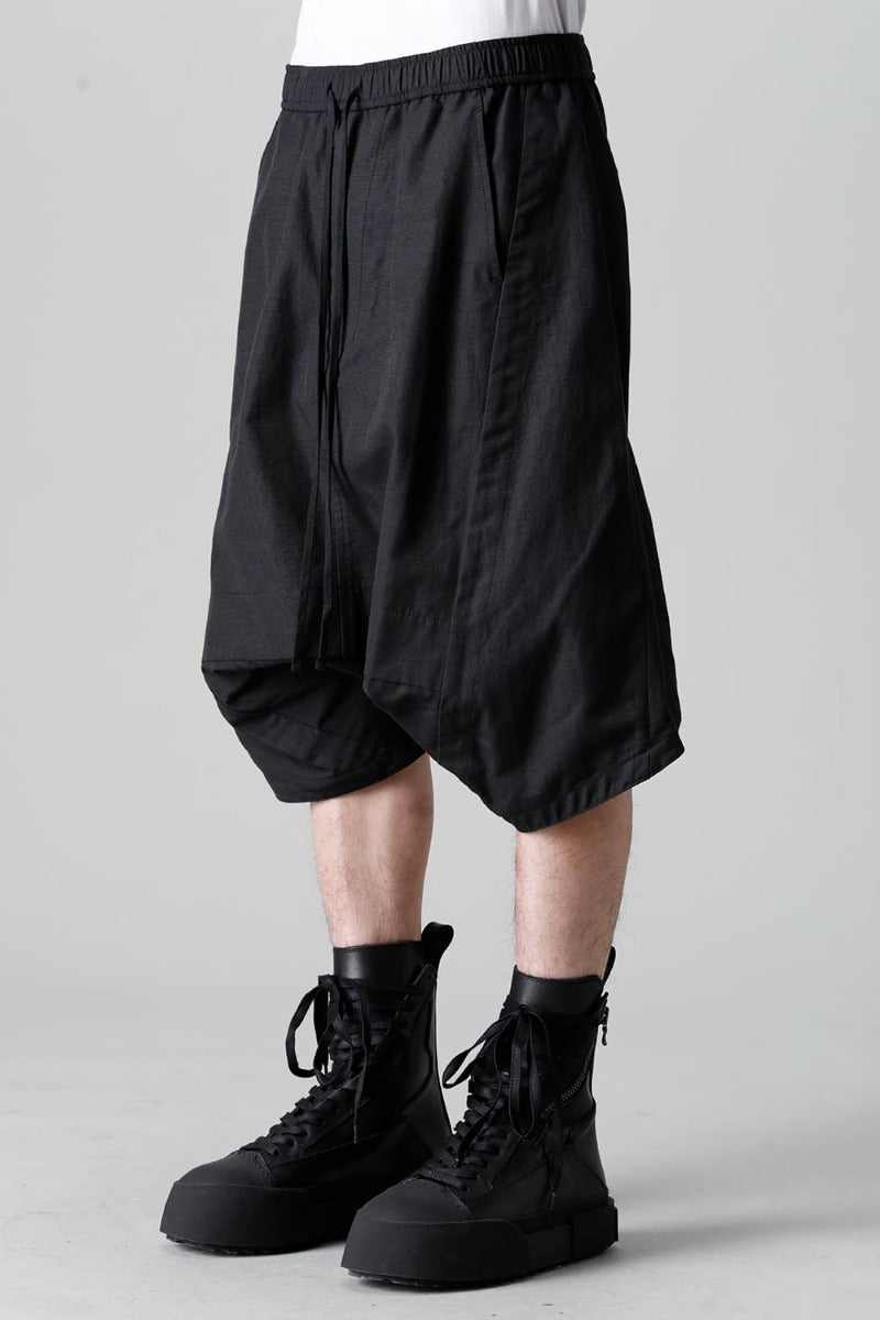 Nylon/Cotton Grosgrain Sarrouel Shorts