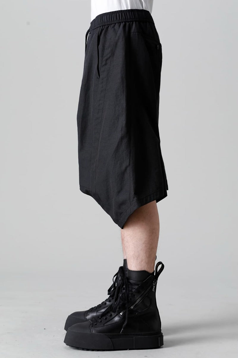 Nylon/Cotton Grosgrain Sarrouel Shorts