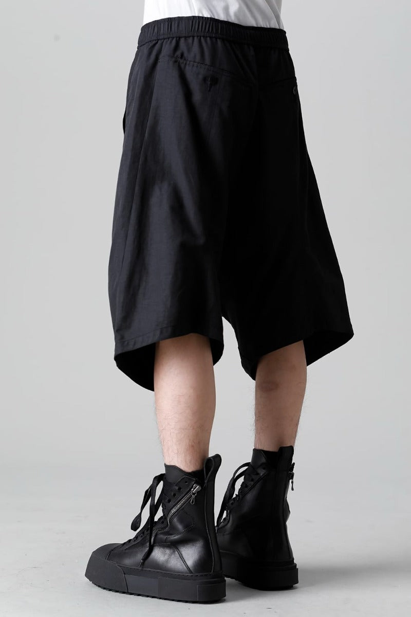 Nylon/Cotton Grosgrain Sarrouel Shorts