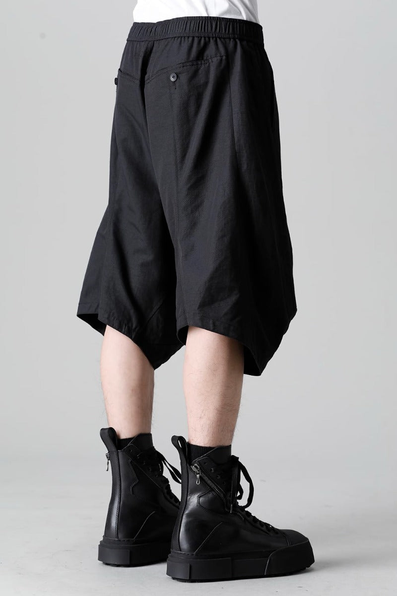 Nylon/Cotton Grosgrain Sarrouel Shorts