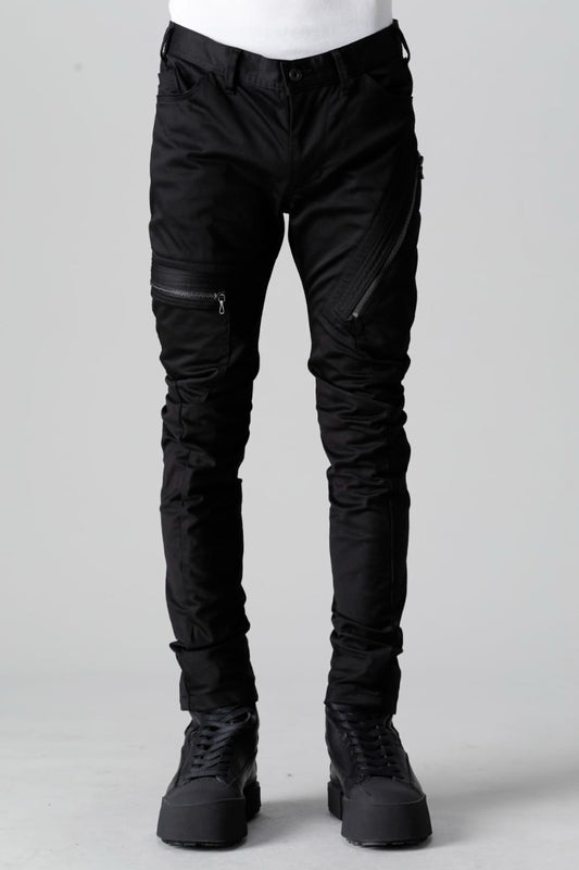 Cotton Stretch Satin Skinny Pants