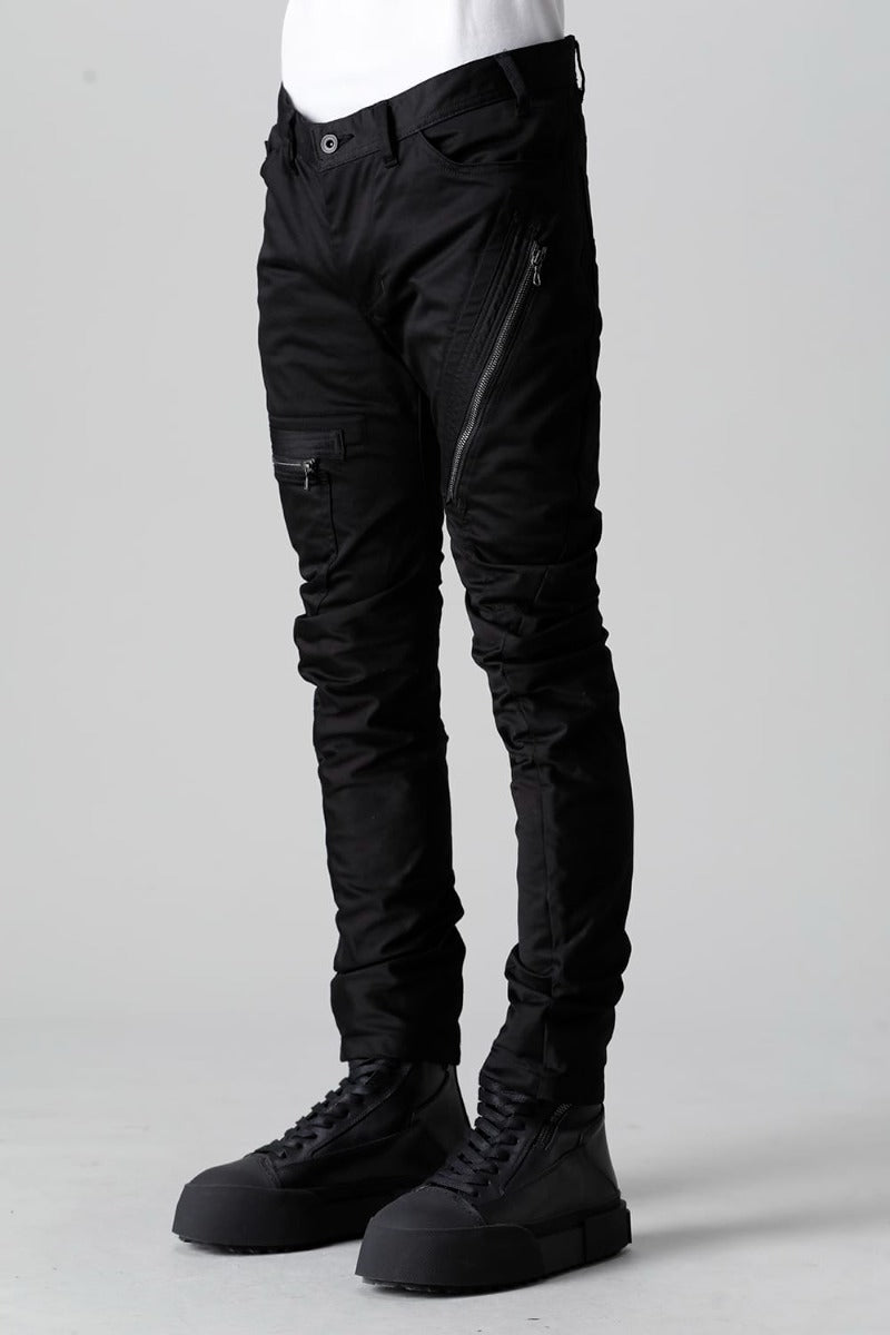 Cotton Stretch Satin Skinny Pants