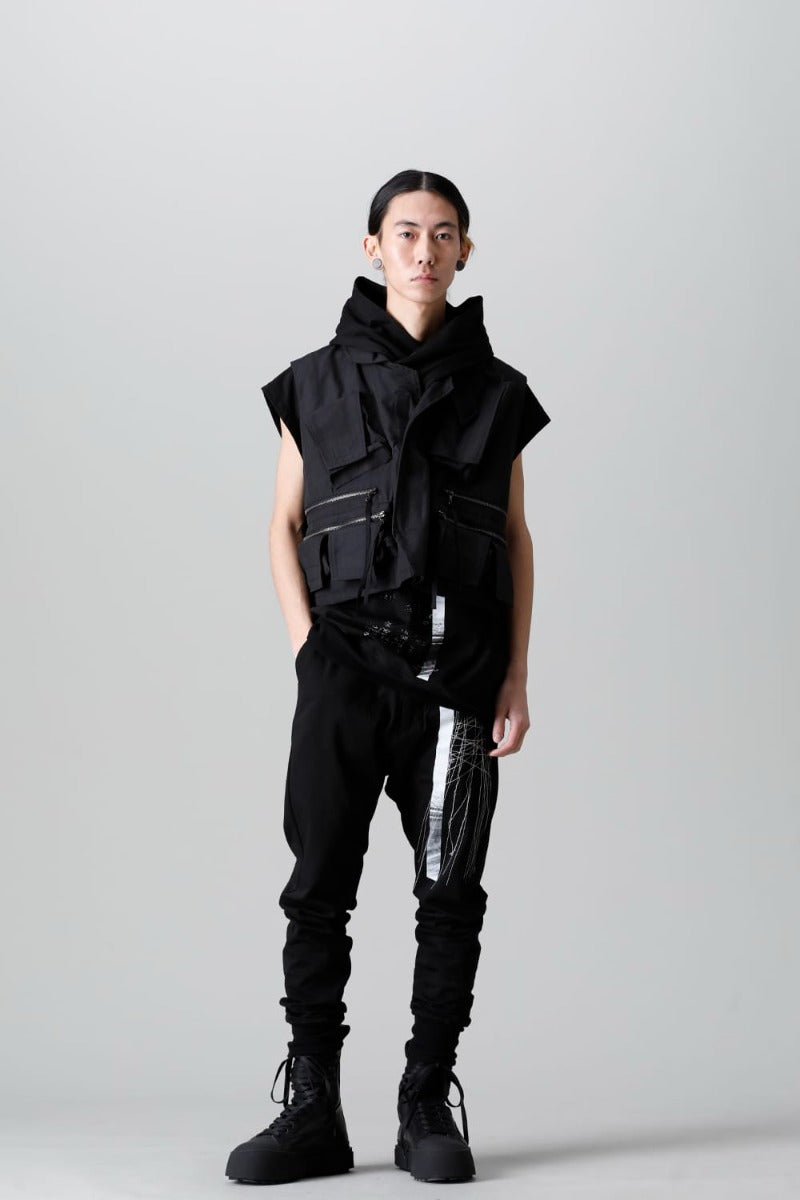 Nylon/Cotton Grosgrain Cargo Vest