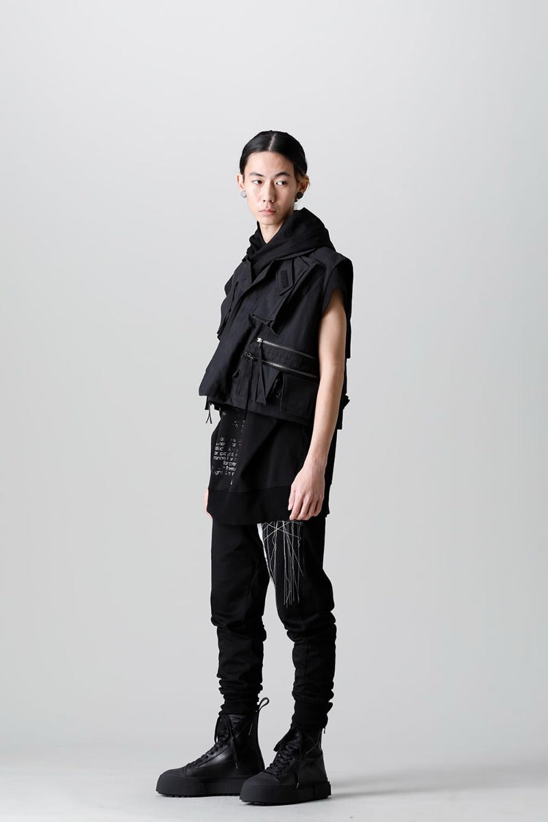 Nylon/Cotton Grosgrain Cargo Vest