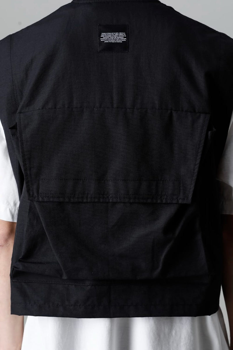 Nylon/Cotton Grosgrain Cargo Vest