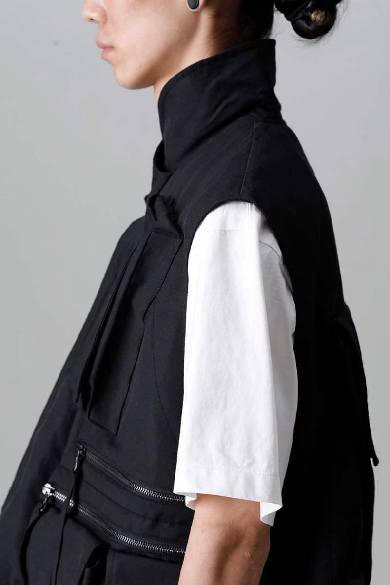 Nylon/Cotton Grosgrain Cargo Vest