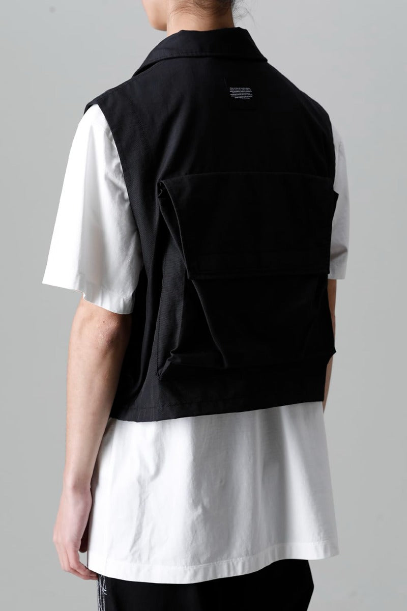 Nylon/Cotton Grosgrain Cargo Vest
