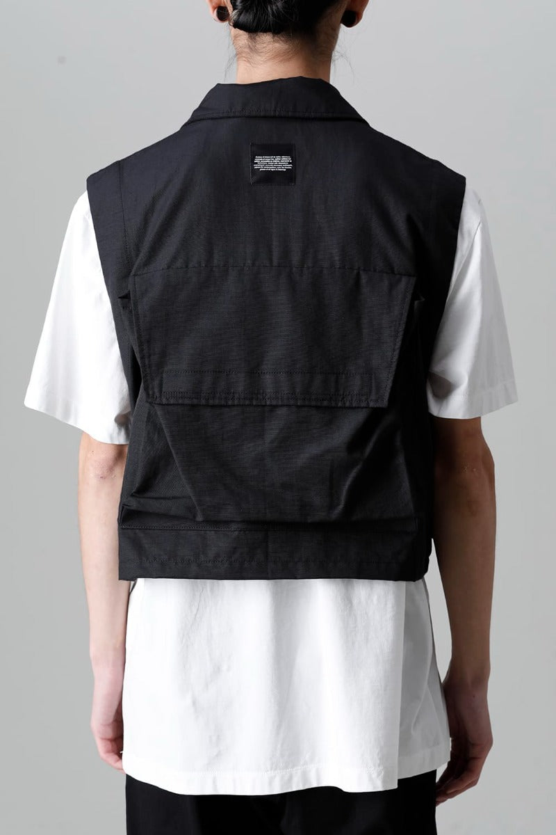 Nylon/Cotton Grosgrain Cargo Vest
