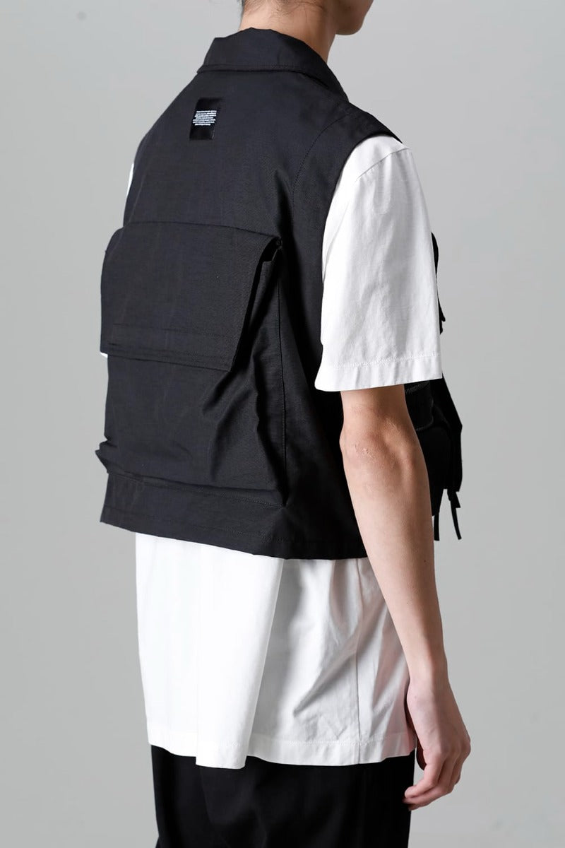 Nylon/Cotton Grosgrain Cargo Vest