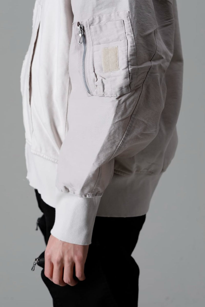 Cotton Sweat Damaged Combo Hoodie Plaster