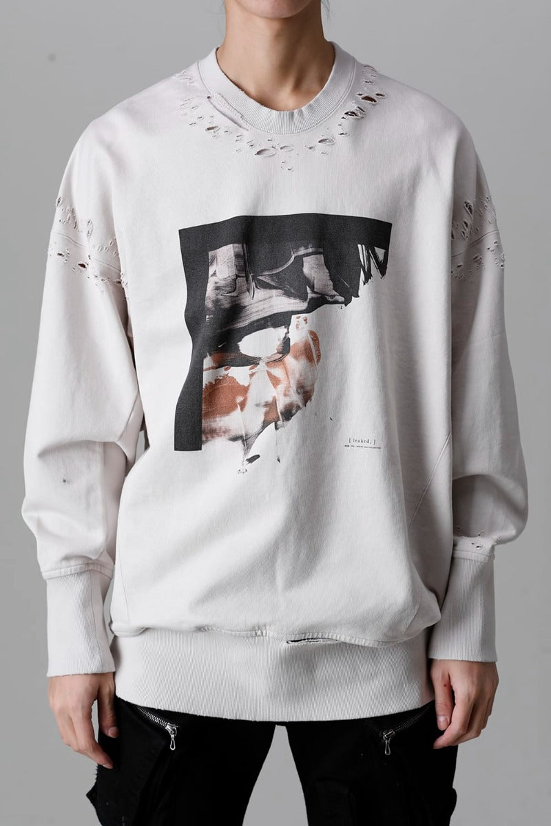 Cotton Sweat Damaged Pullover Plaster