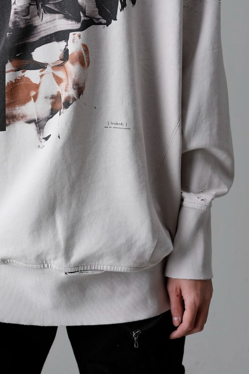 Cotton Sweat Damaged Pullover Plaster