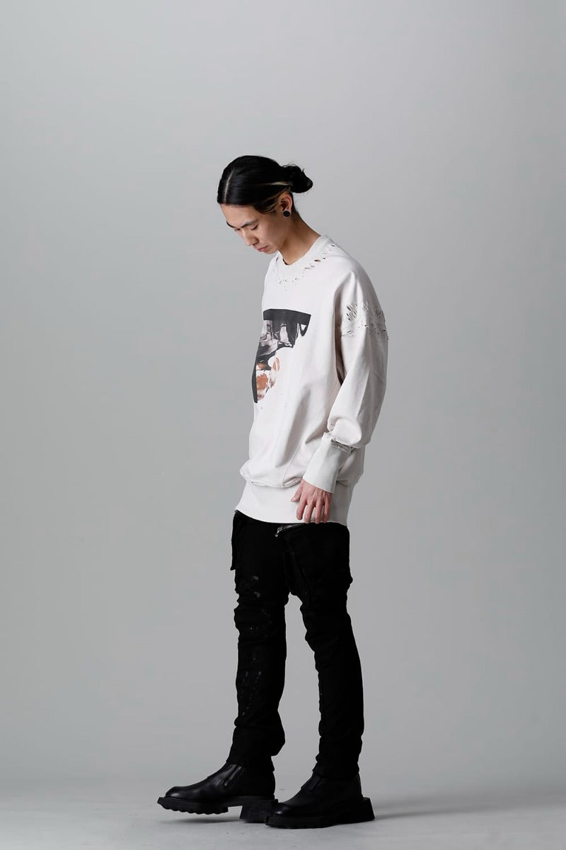 Cotton Sweat Damaged Pullover Plaster