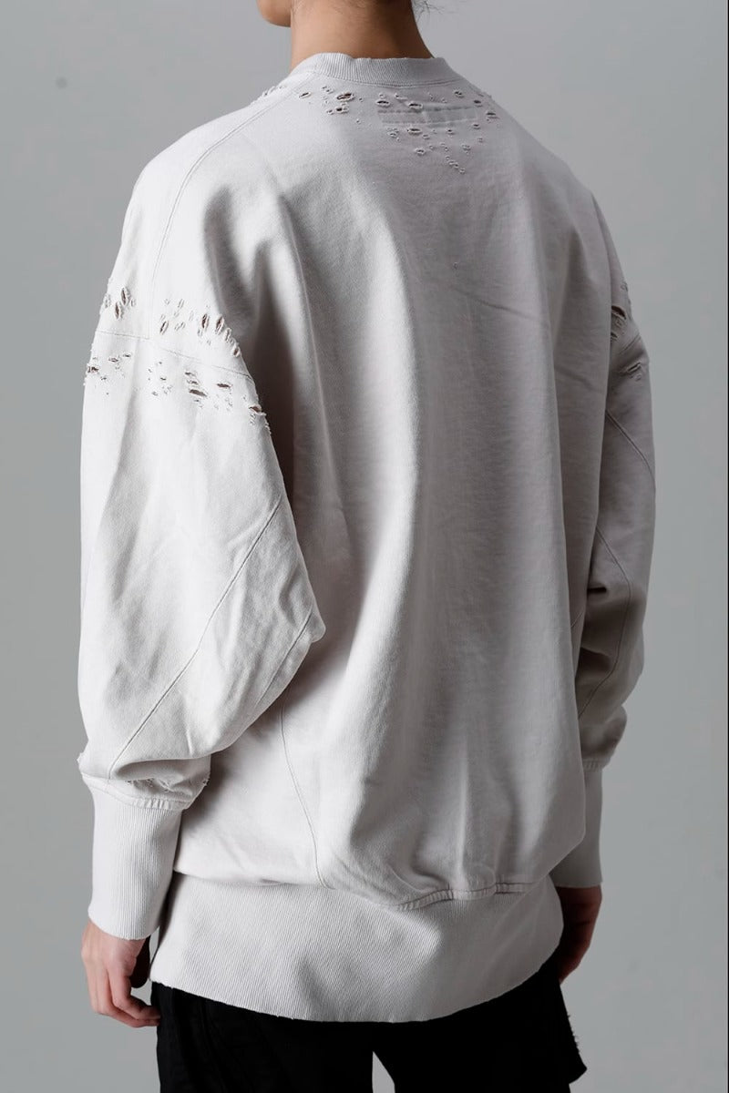 Cotton Sweat Damaged Pullover Plaster