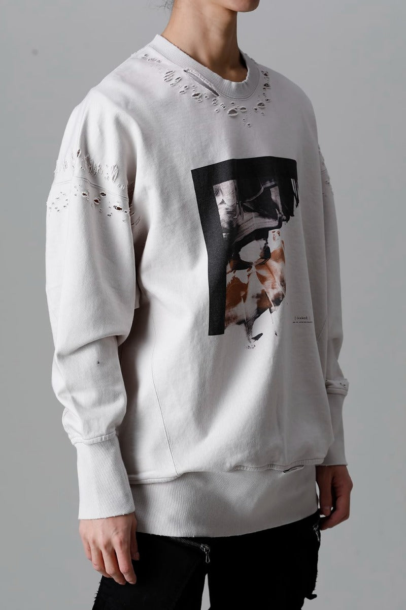 Cotton Sweat Damaged Pullover Plaster