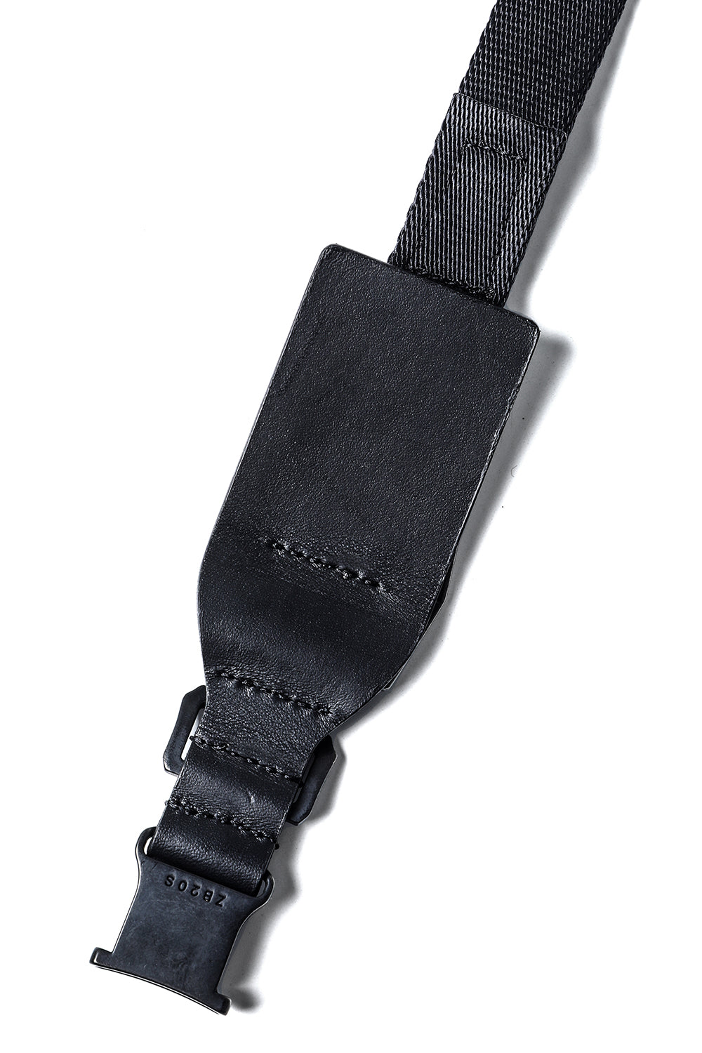 Cow Skin / Nylon Tape Belt Black