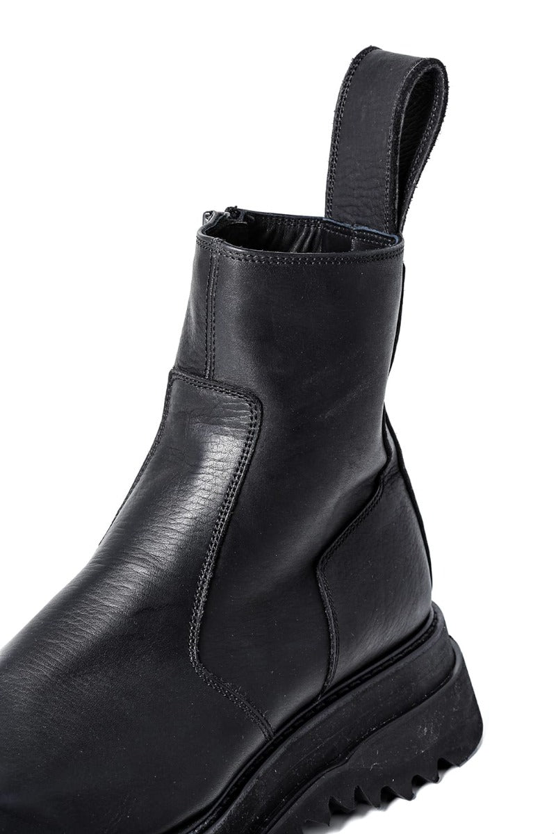 Cow Skin Side Zip Boots