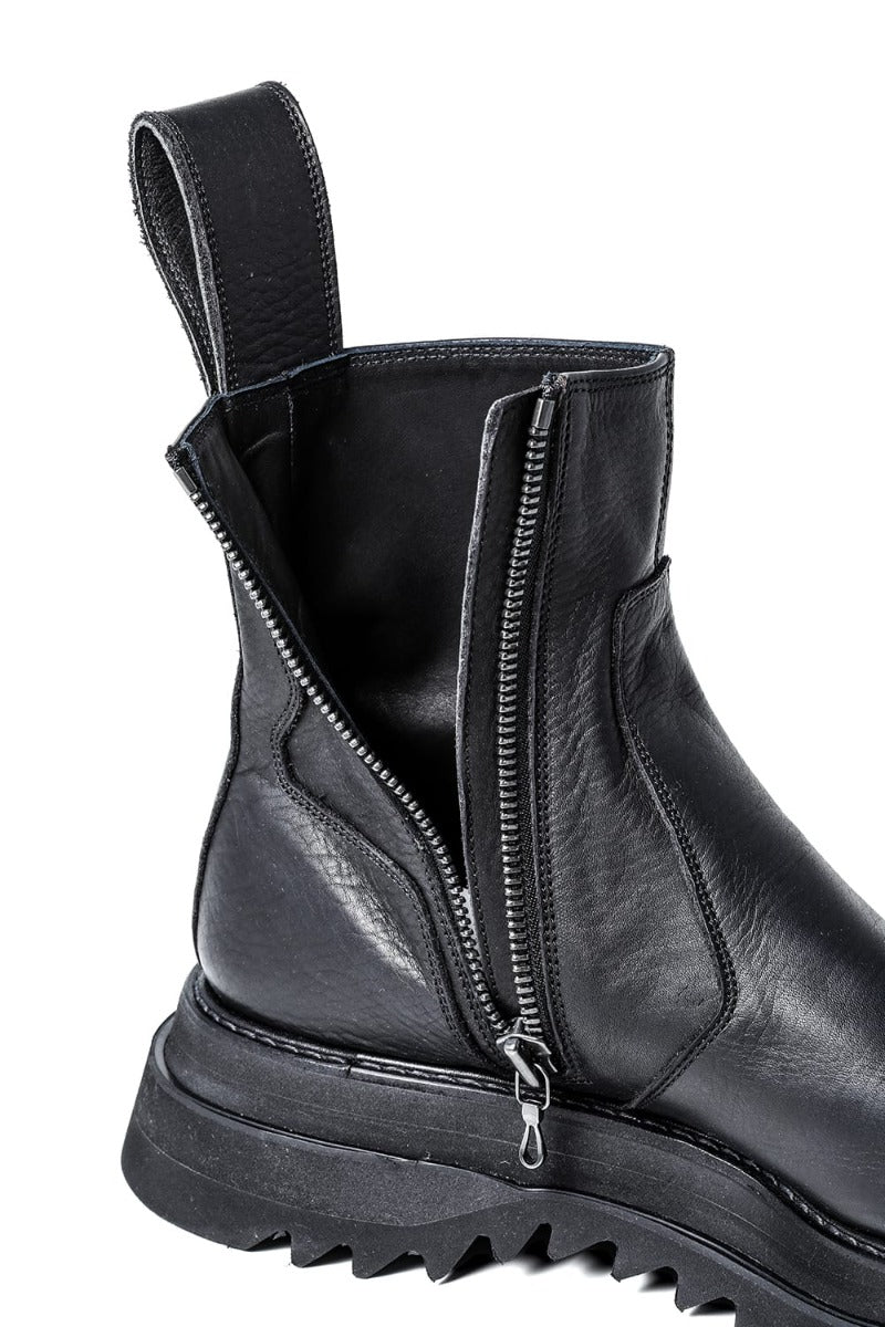 Cow Skin Side Zip Boots